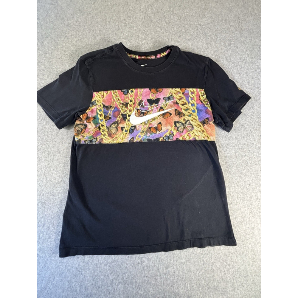 The Nike Tee KD Kevin Durant Gold Chains‎ Butterflies Black T-Shirt Mens Size L